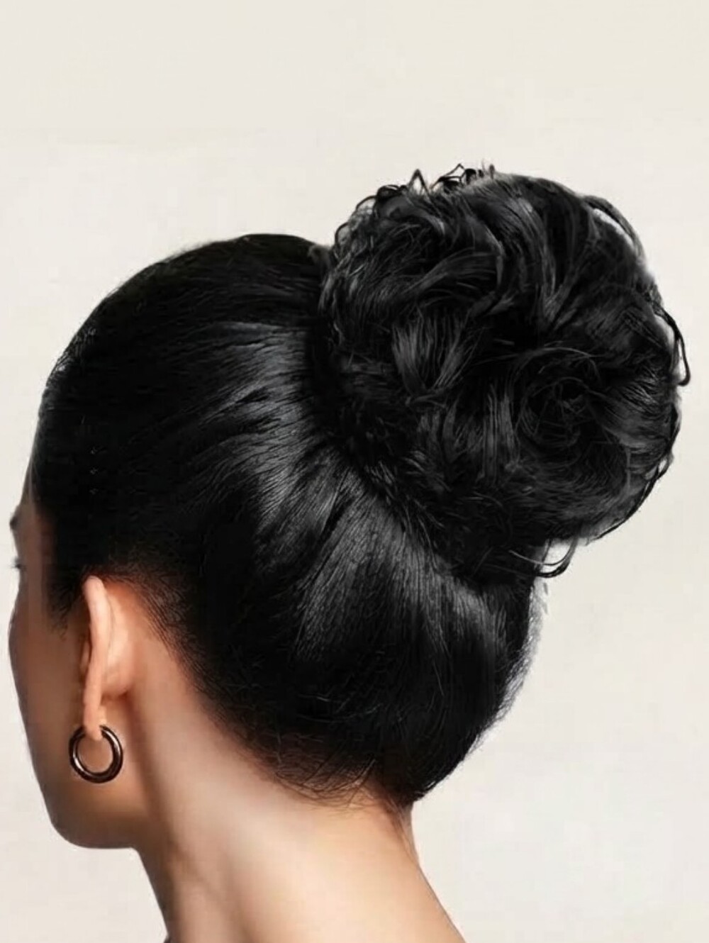 Hair Bun Black Brown Scrunchie Women Hair Accessory